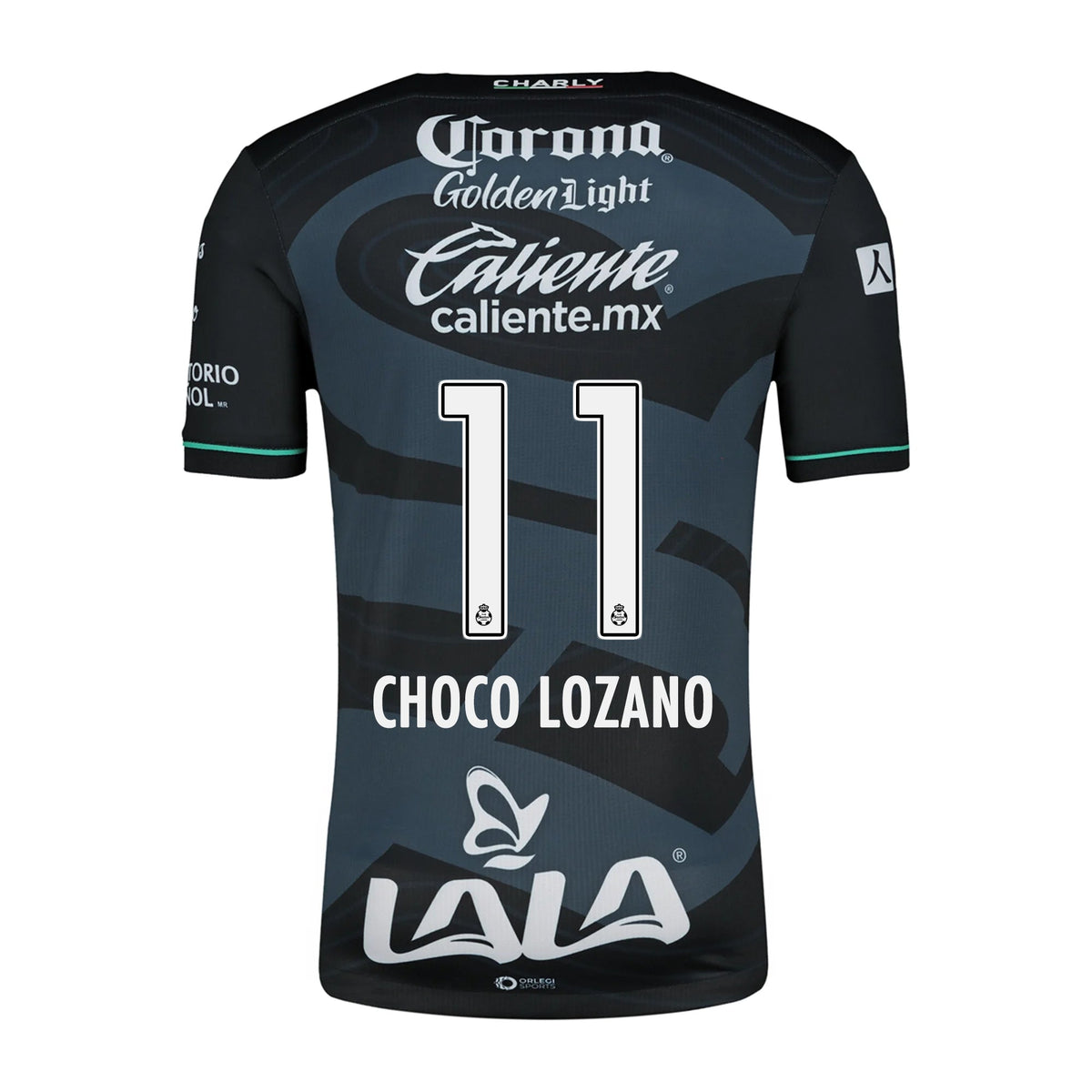 Charly Choco Lozano Santos Third Jersey 24/25 (Black/Grey) | SoccerWearhouse