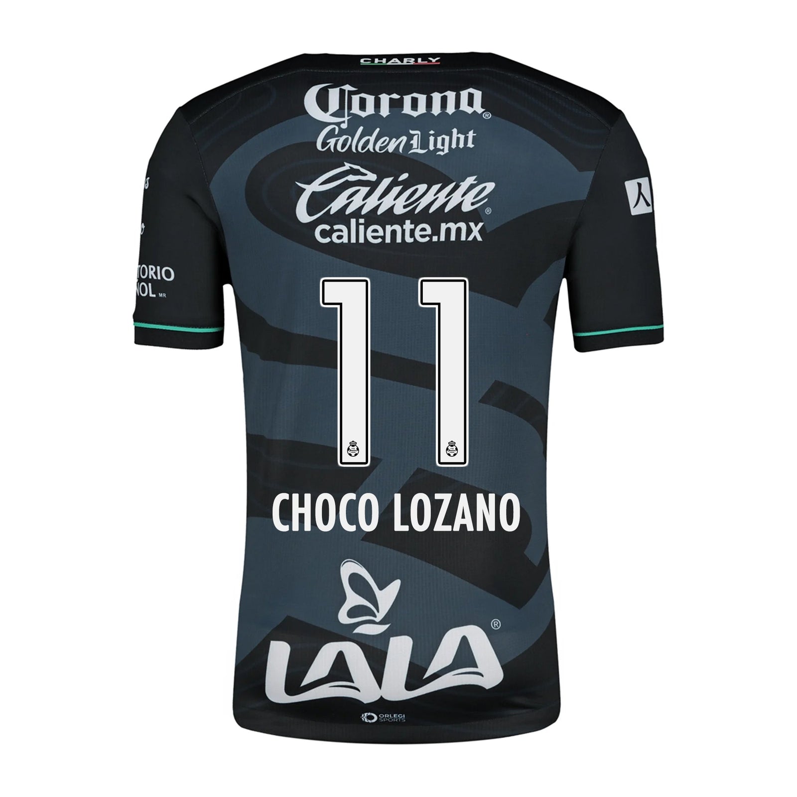 Charly Choco Lozano Santos Third Jersey 24/25 (Black/Grey) | SoccerWearhouse