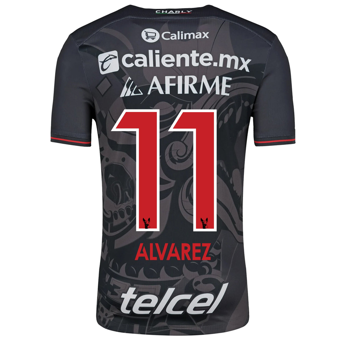 Charly Efrain Alvarez Xolos de Tijuana Third Jersey 24/25 (Black/Red) | SoccerWearhouse