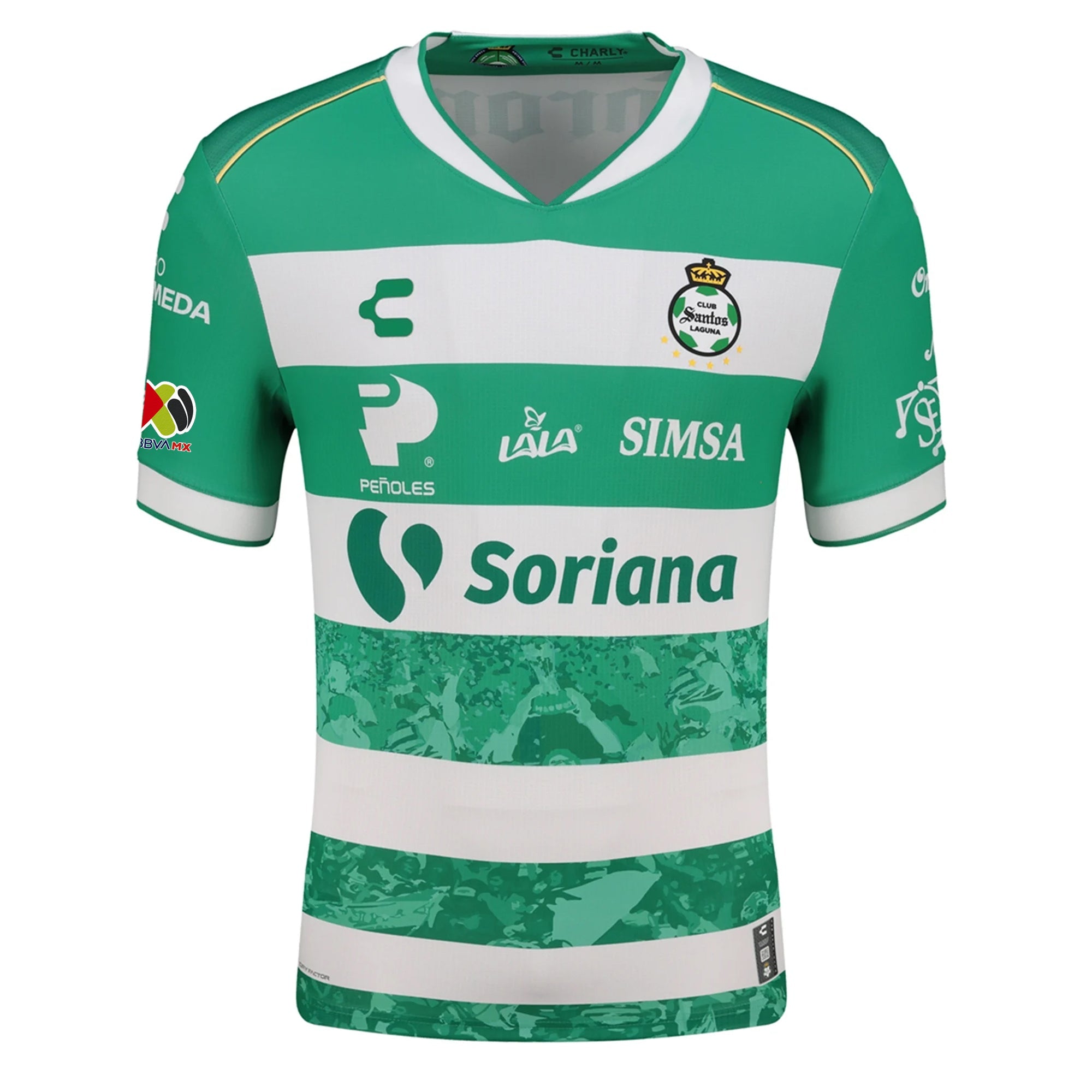 YGG★Santos LAGUNA サッカー ユニフォーム トップス XG Charly Anthony Lozano Men's Santos Laguna Home Jersey 25/26 w/ BBVA MX
