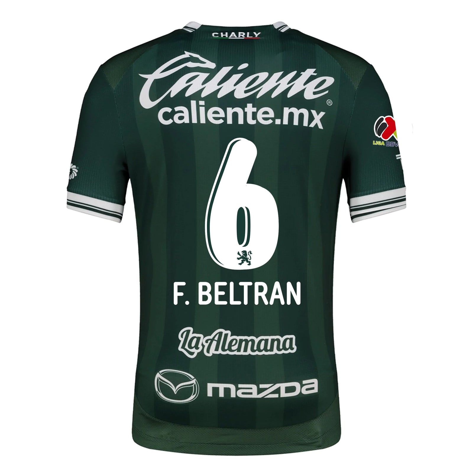 Charly Fernando Beltran Men's Leon FC Home Jersey 25/26 w/ BBVA Liga Patch (Green) | SoccerWearhouse