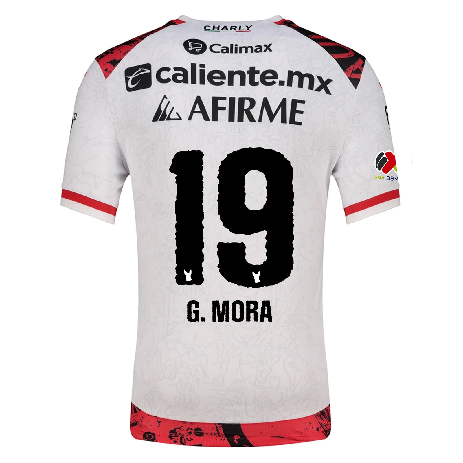 Charly Gilberto Mora Men's Xolos De Tijuana Away Jersey 25/26 w/ BBVA MX Patch (White) | SoccerWearhouse