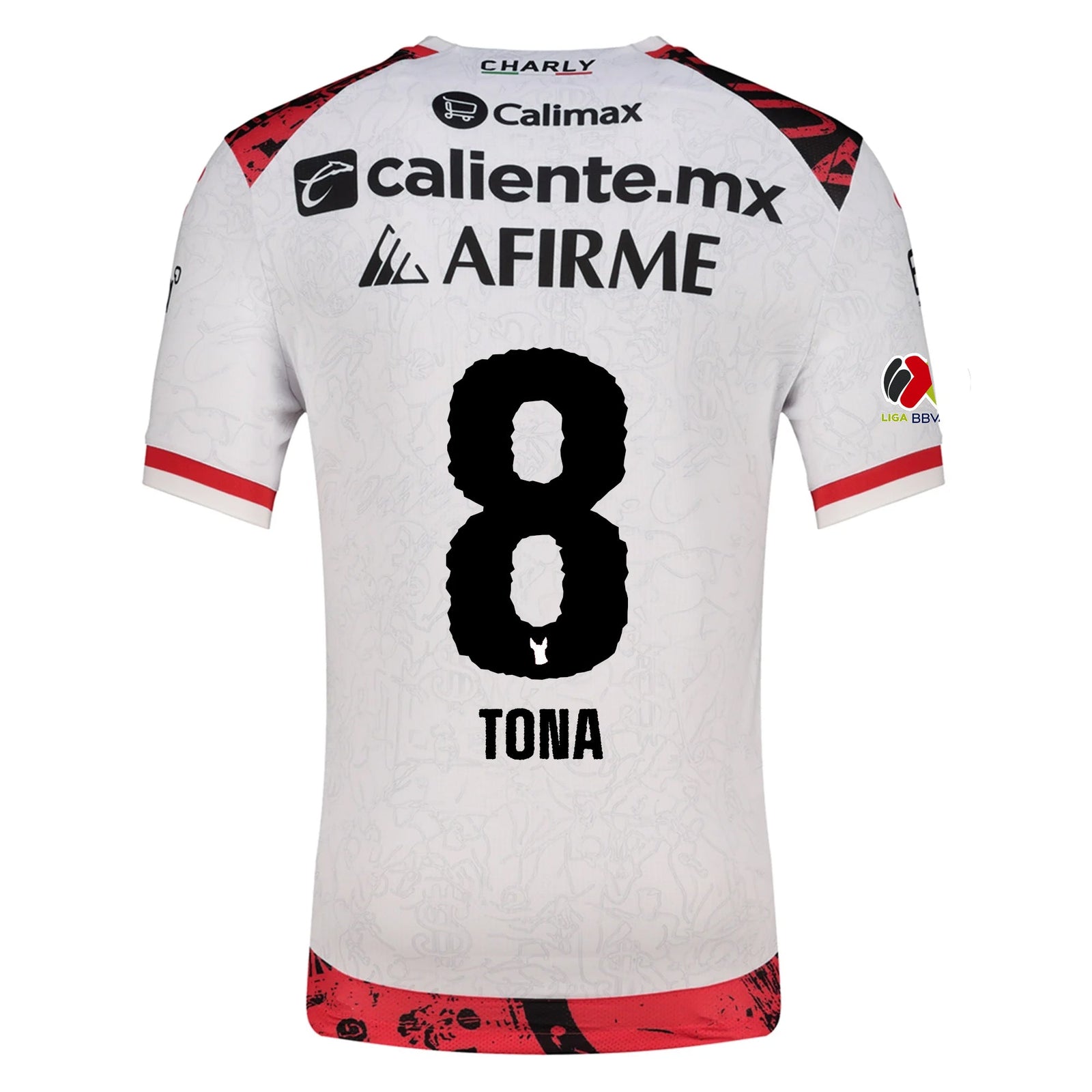 Charly Iván Tona Men's Xolos De Tijuana Away Jersey 25/26 w/ BBVA MX Patch (White) | SoccerWearhouse