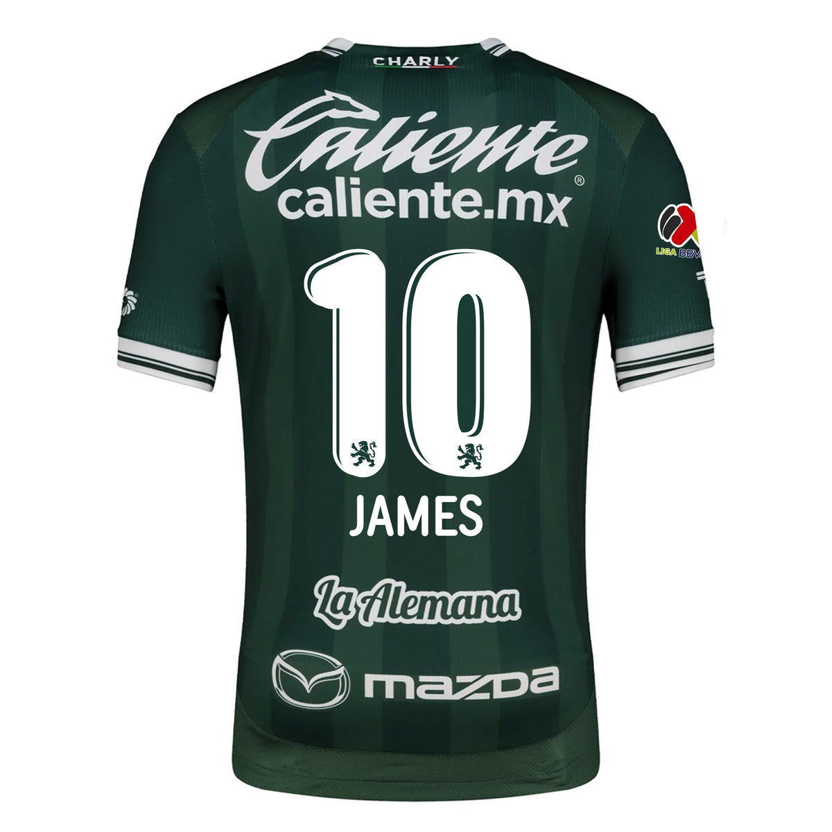 Charly James Rodriguez Men's Leon FC Home Jersey 25/26 w/ BBVA Liga Patch (Green) | SoccerWearhouse