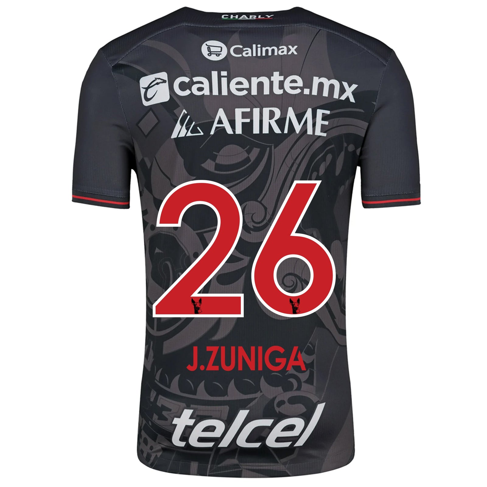 Charly Jose Zuniga Xolos de Tijuana Third Jersey 24/25 (Black/Red) | SoccerWearhouse