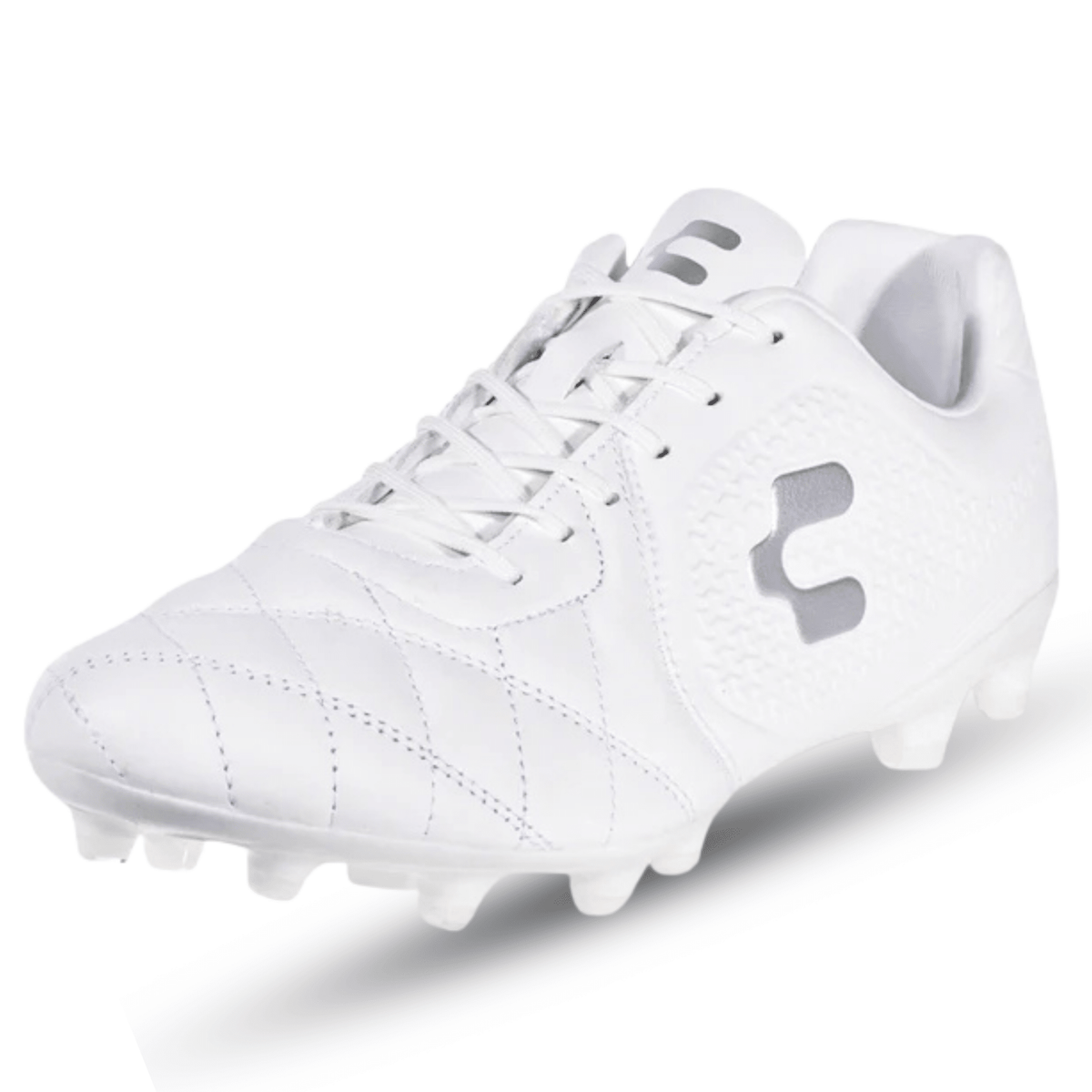 Charly Legendario 2.0 LT FG Soccer Cleats (White) | SoccerWearhouse