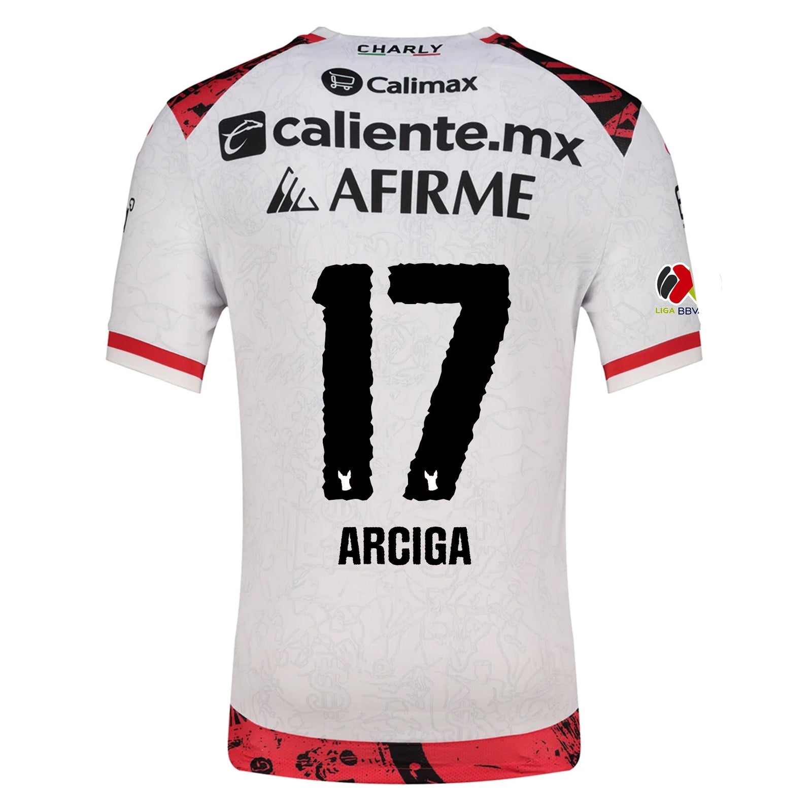 Charly Ramiro Arciga Men's Xolos De Tijuana Away Jersey 25/26 w/ BBVA MX Patch (White) | SoccerWearhouse