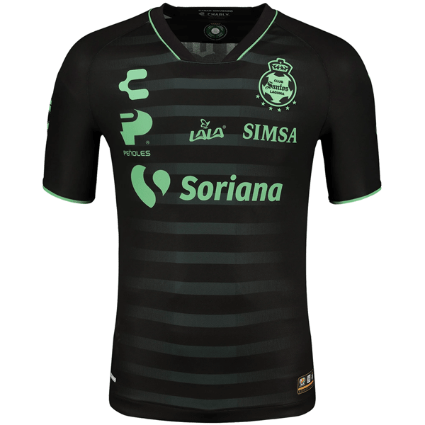 Charly Santos Laguna Away Jersey 23/24 (Black/Green) | SoccerWearhouse