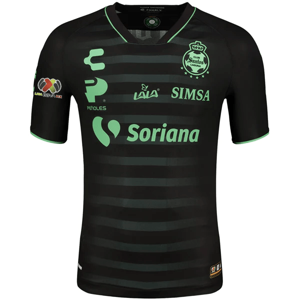 Charly Santos Laguna Away Jersey w/ Liga MX Patch 23/24 (Black/Green) | SoccerWearhouse