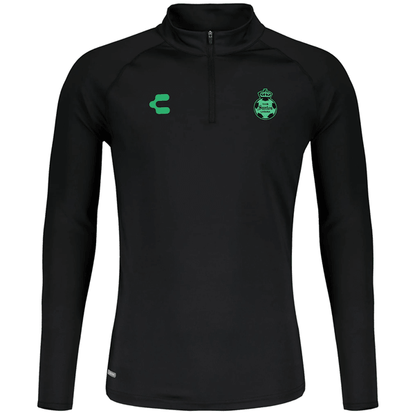 Charly Santos Training Top Jacket 23/24 (Black/Green) | SoccerWearhouse
