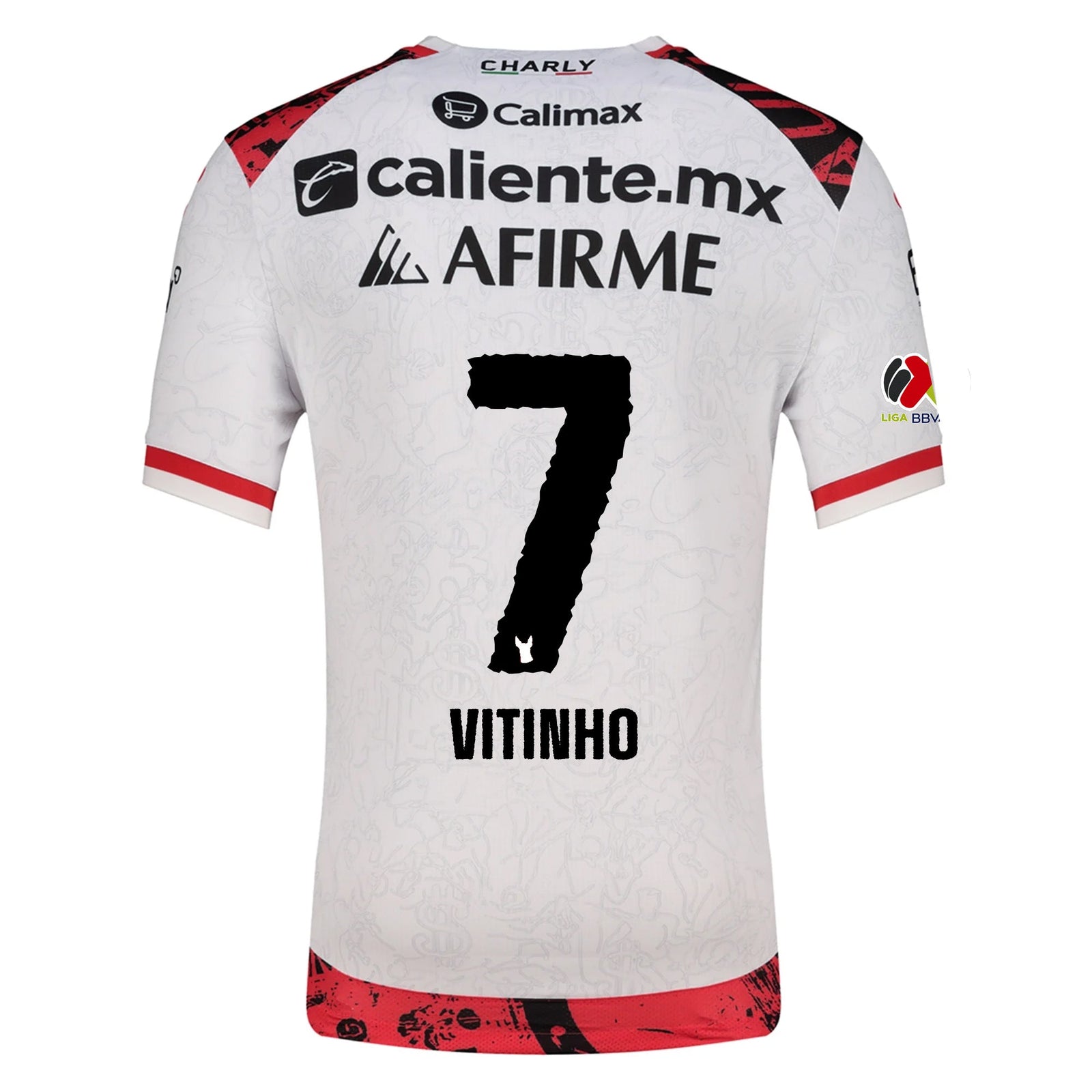 Charly Vitinho Men's Xolos De Tijuana Away Jersey 25/26 w/ BBVA MX Patch (White) | SoccerWearhouse