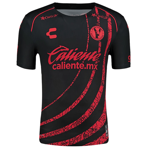 Charly Xolos Club Tijuana Home Jersey 24/25 (Black/Red) | SoccerWearhouse