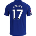 Nike Mens Chelsea FC Morgan Rogers Match Authentic Home Jersey w/ EPL + No Room For Racism + Club World Champions Patch 26/27 (Bright Blue/Gold)