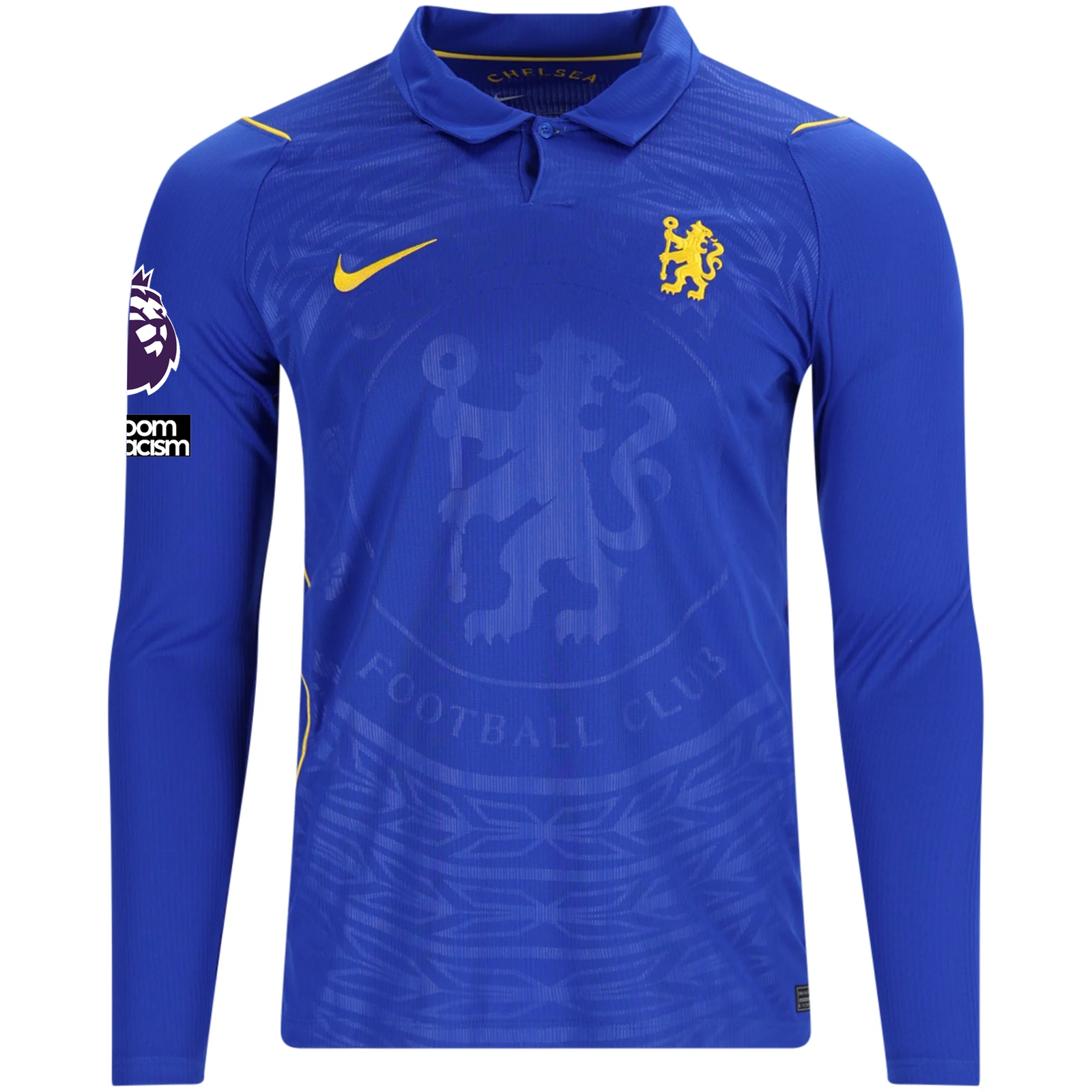 Nike Mens Chelsea Cole Palmer Home Long Sleeve Jersey w/ EPL + No Room For Racism 26/27 (Bright Blue)