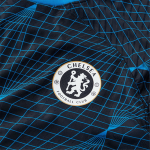Nike Chelsea Authentic Ugochukwu Match Vaporknit Away Jersey w/ EPL + No Room For Racism Patches 23/24 (Soar/Club Gold)