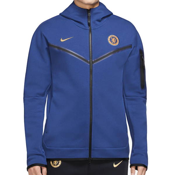 Nike Chelsea Tech Fleece Windrunner Jacket 23/24 (Rush Blue/Club Gold ...