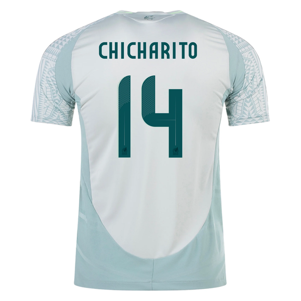 adidas Mens Mexico Authentic Chicharito Away Jersey 24/25 (Linen Green ...