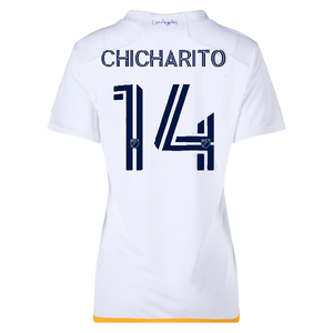 adidas Womens LA Galaxy Chicharito Home Jersey 24/25 (White/Yellow/Navy)