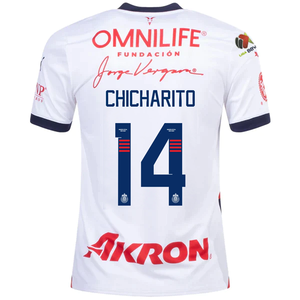 Puma Chivas Chicharito Away Jersey w/ Liga MX 23/24 (Puma White)