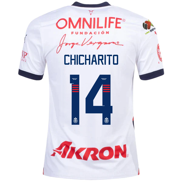 Puma Chivas Chicharito Away Jersey w Liga MX 23 24 Puma White