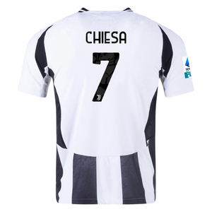 adidas Juventus Authentic Federico Chiesa Home Jersey w/ Serie A Patch 24/25 (White/Black)