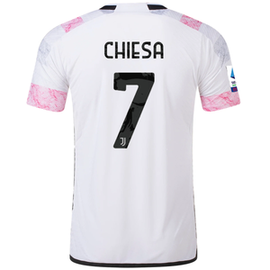 adidas Juventus Authentic Federico Chiesa Away Jersey w/ Serie A Patch 23/24 (White)