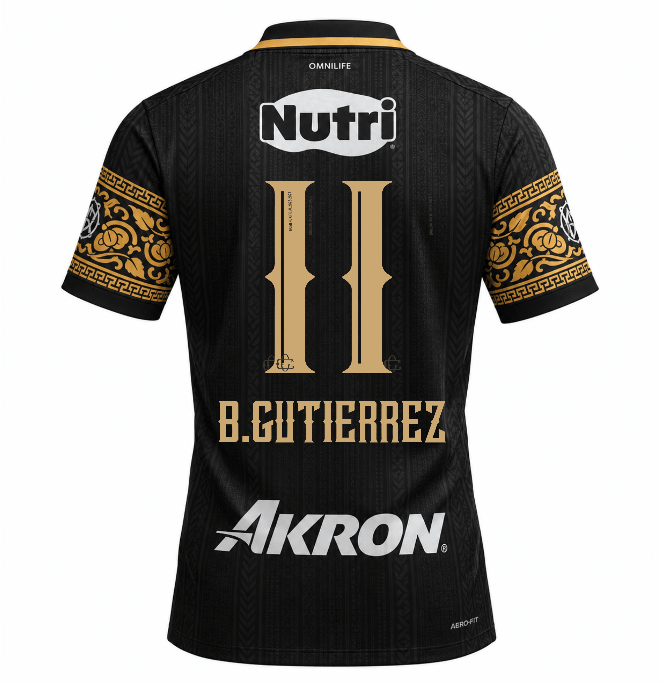 Nike Men's Chivas B. Gutierrez Aguirre Match Authentic Third Jersey 26/27 (Black/Truly Gold)