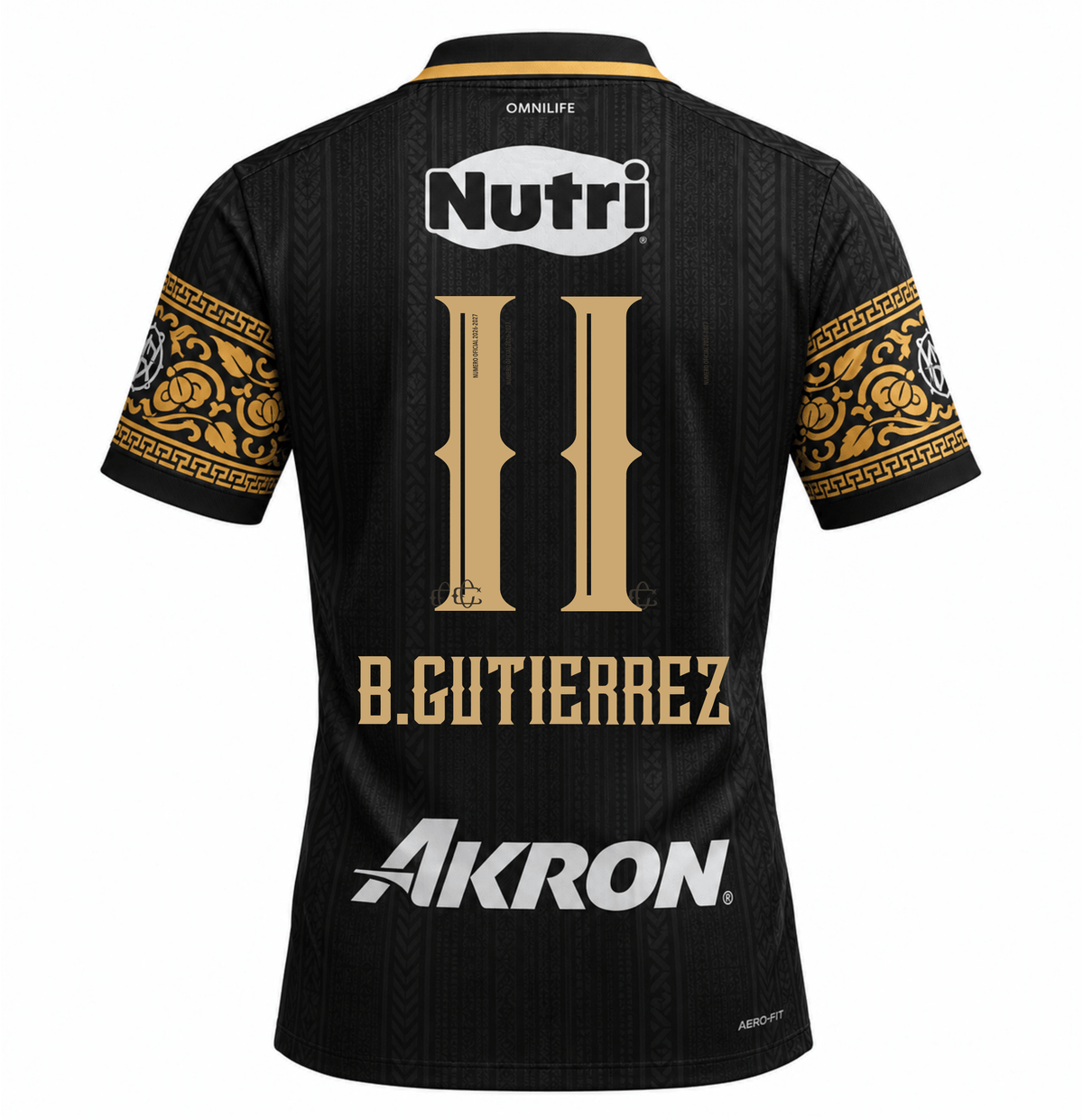 Nike Men's Chivas B. Gutierrez Aguirre Match Authentic Third Jersey 26/27 (Black/Truly Gold)