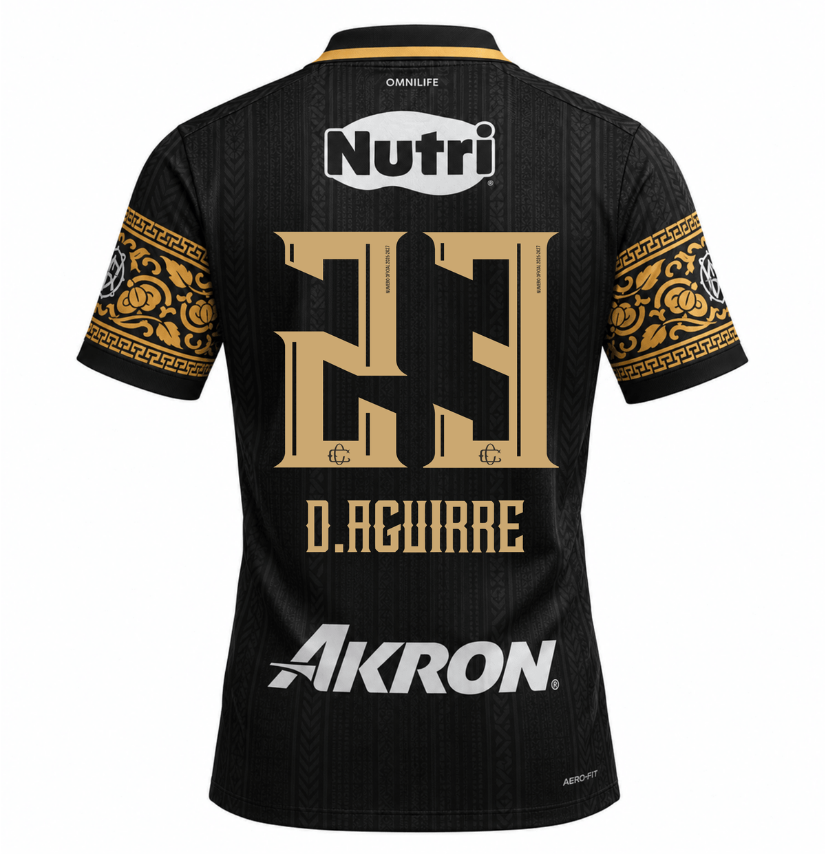 Nike Men's Chivas Guadalajara D. Aguirre Match Authentic Third Jersey 26/27 (Black/Truly Gold)