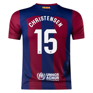 Nike Youth Barcelona Christensen Home Jersey 23/24 (Deep royal Blue/Noble Red)