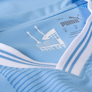 Puma Manchester City Authentic Ruben Dias Home Jersey w/ Champions League Patches 23/24 (Team Light Blue/Puma White)