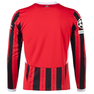 Puma AC Milan Home Long Sleeve Jersey w/ Champions League Patches 24/25 (Red/Black)