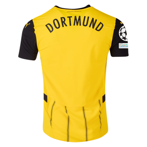 Puma Borussia Dortmund Home Jersey w/ Champions League Patches 24/25 (Faster Yellow/Puma Black)