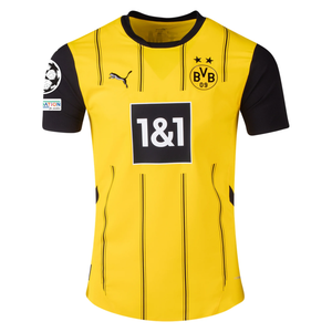 Puma Borussia Dortmund Karim Adeyemi Home Jersey w/ Champions League Patches 24/25 (Faster Yellow/Puma Black)