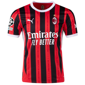 Puma AC Milan Christian Pulisic Home Jersey w/ Champions League Patches 24/25 (Puma Red/Puma Black)