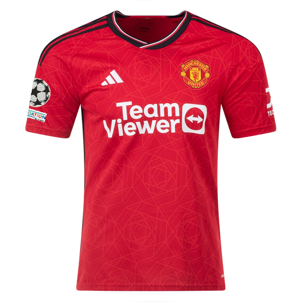 adidas Manchester United Kobbie Mainoo Home Jersey 23/24 w/ Champions ...