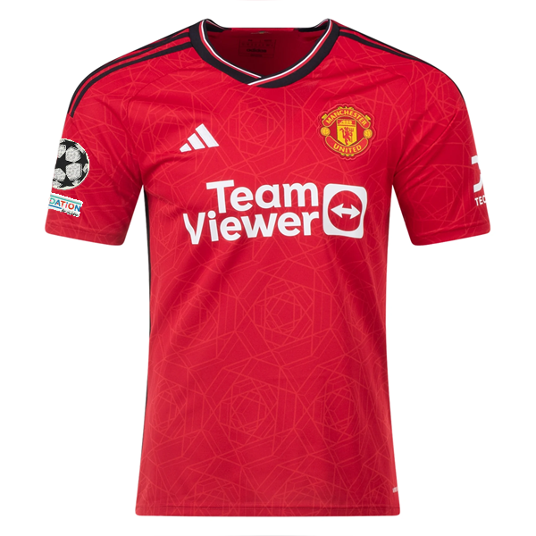 adidas Manchester United Tyrell Malacia Home Jersey 23/24 w/ Champions ...