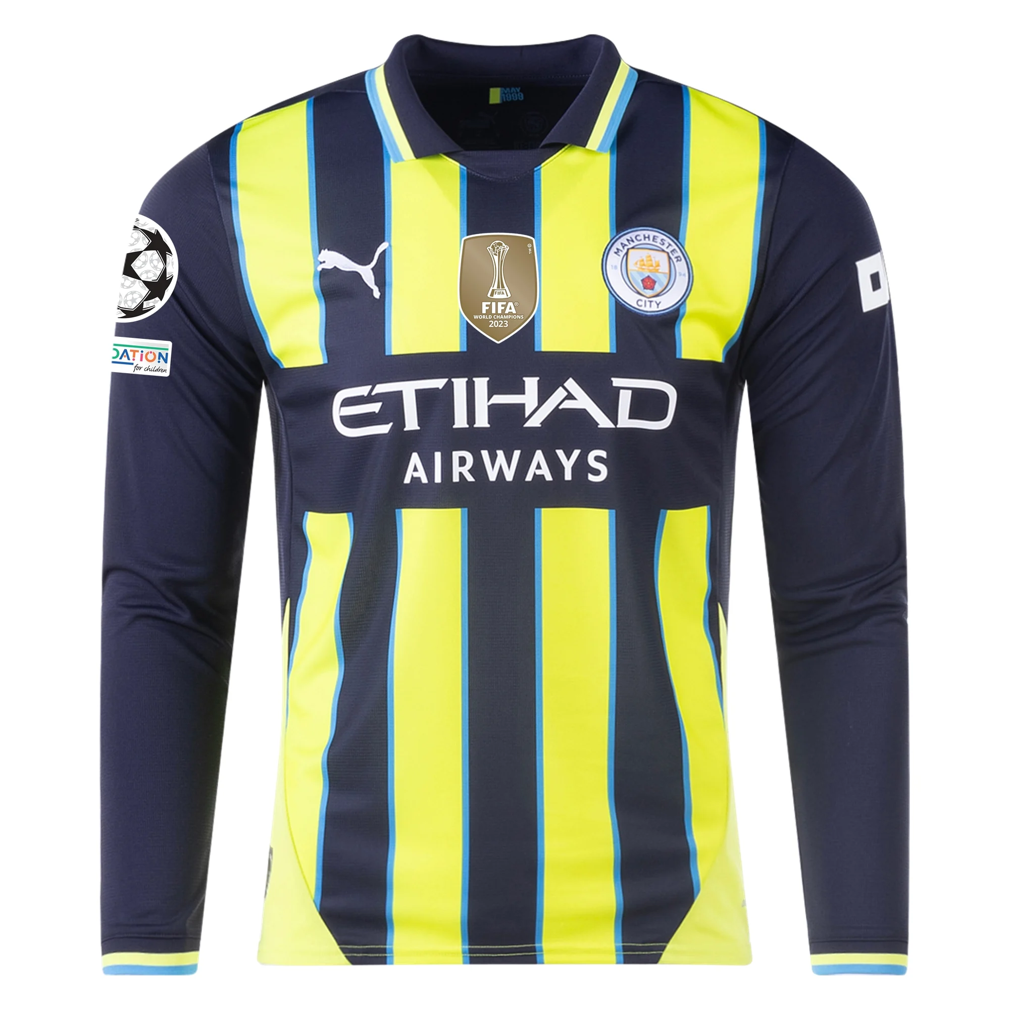 Champions League Man City Third Kit Long Sleeve Puma Manchester