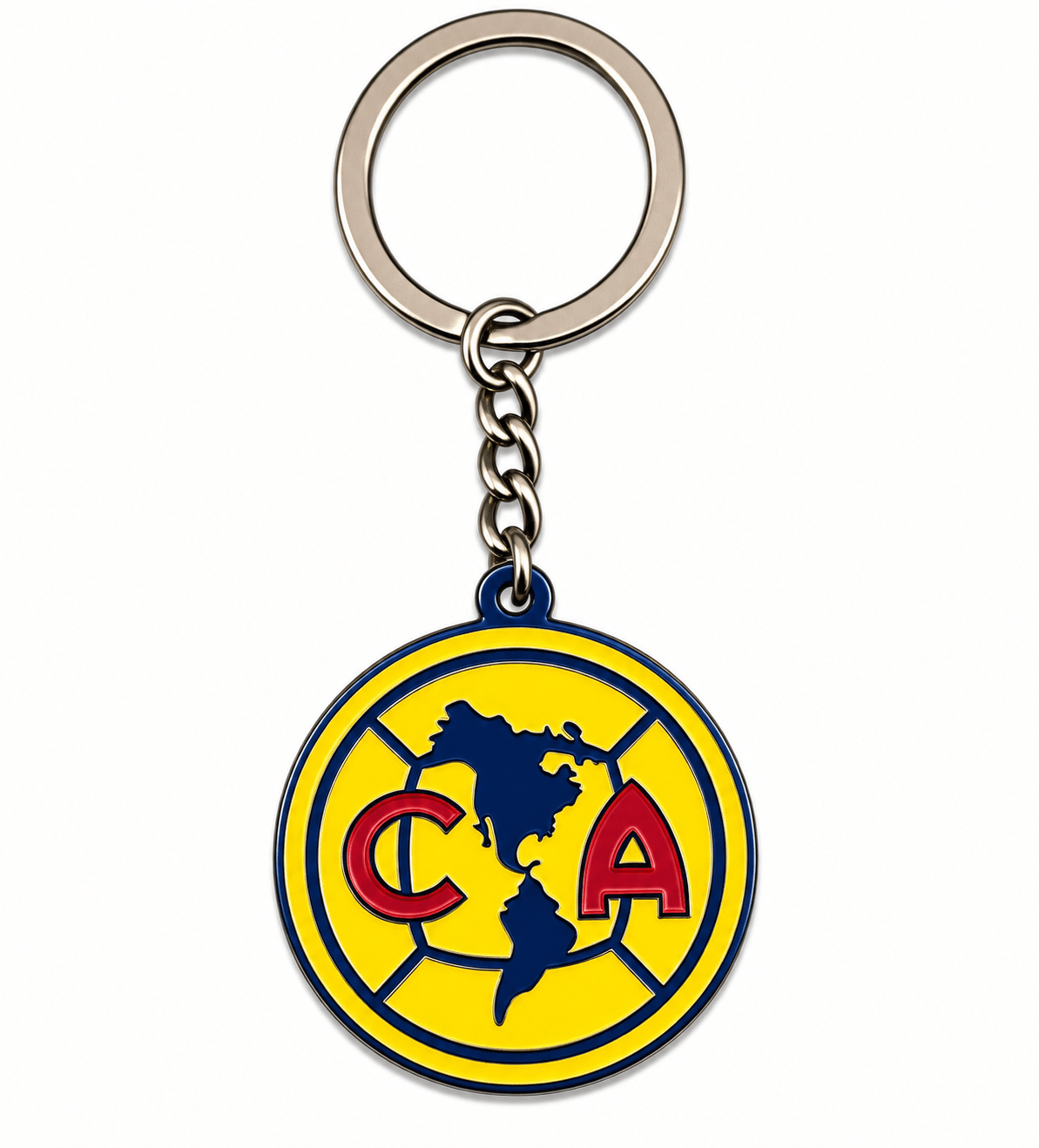 Club America Double Sided Metal Crest Keychain | SoccerWearhouse