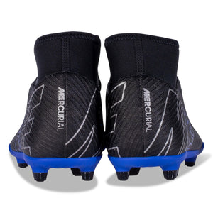 Nike Superfly 9 Club FG/MG Soccer Cleats (Black/Chrome-Hyper Royal)