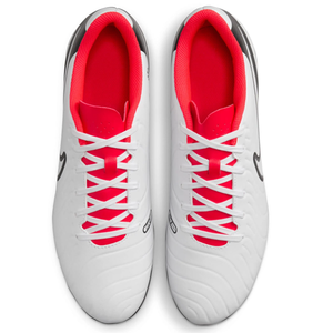 Nike Legend 10 Club FG/MG Soccer Cleats (White/Bright Crimson)