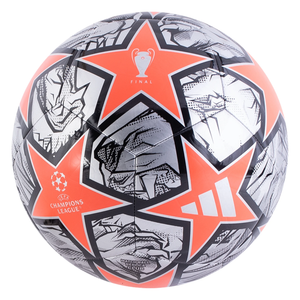 adidas UEFA Champions League Ball (Silver Metallic/Solar Red)