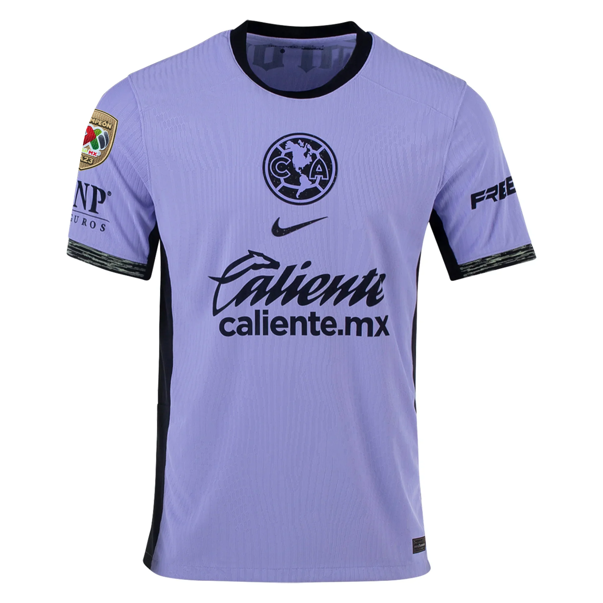 Nike Club America Authentic Match Third Jersey w Liga MX Apertura 23 Champion Patch 23 24 Purple Pulse Black