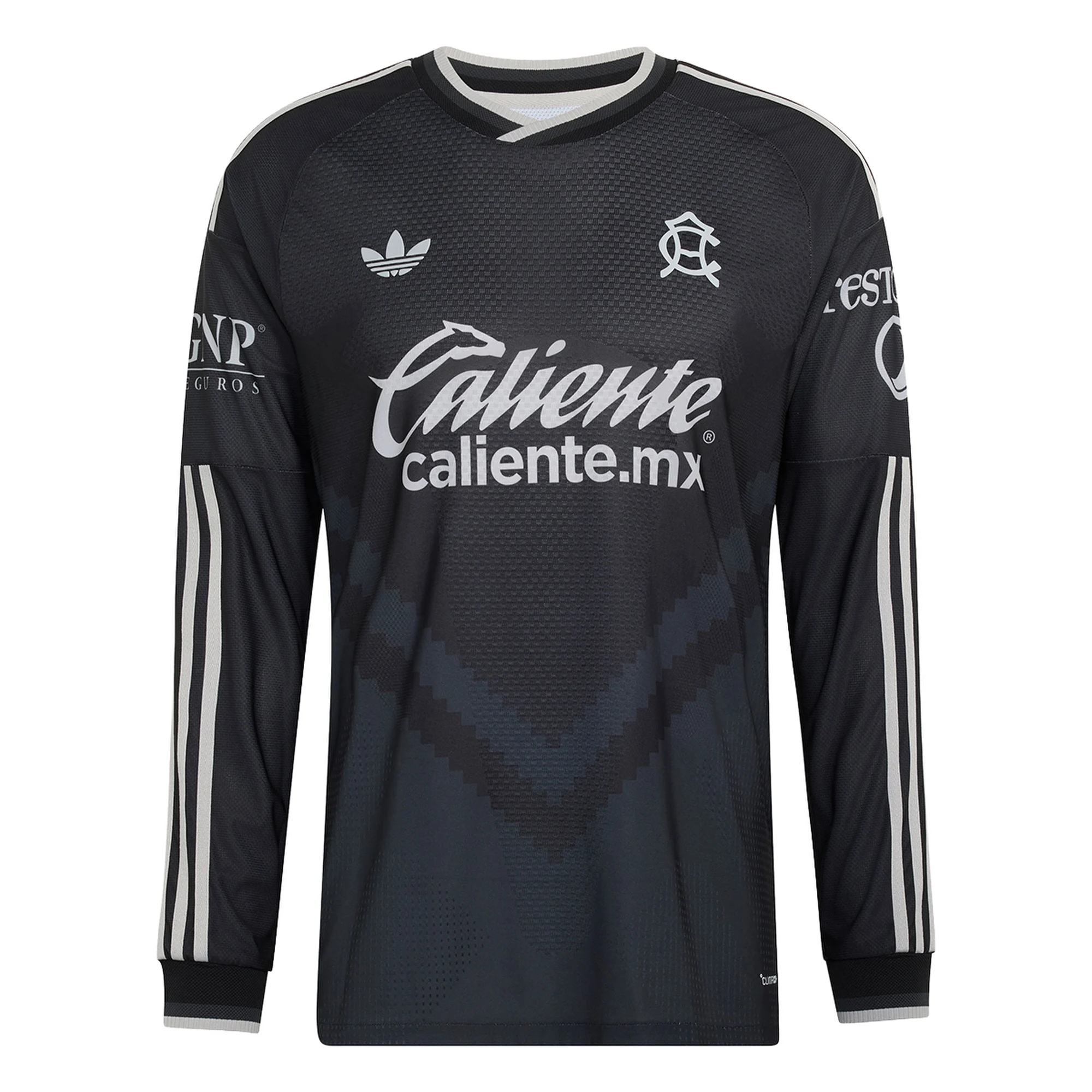 adidas Club America Authentic Long Sleeve Away Jersey 26/27 (Black/Carbon)