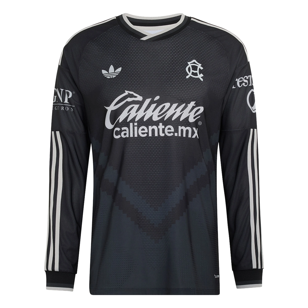 adidas Club America Authentic Long Sleeve Away Jersey 26/27 (Black/Carbon)