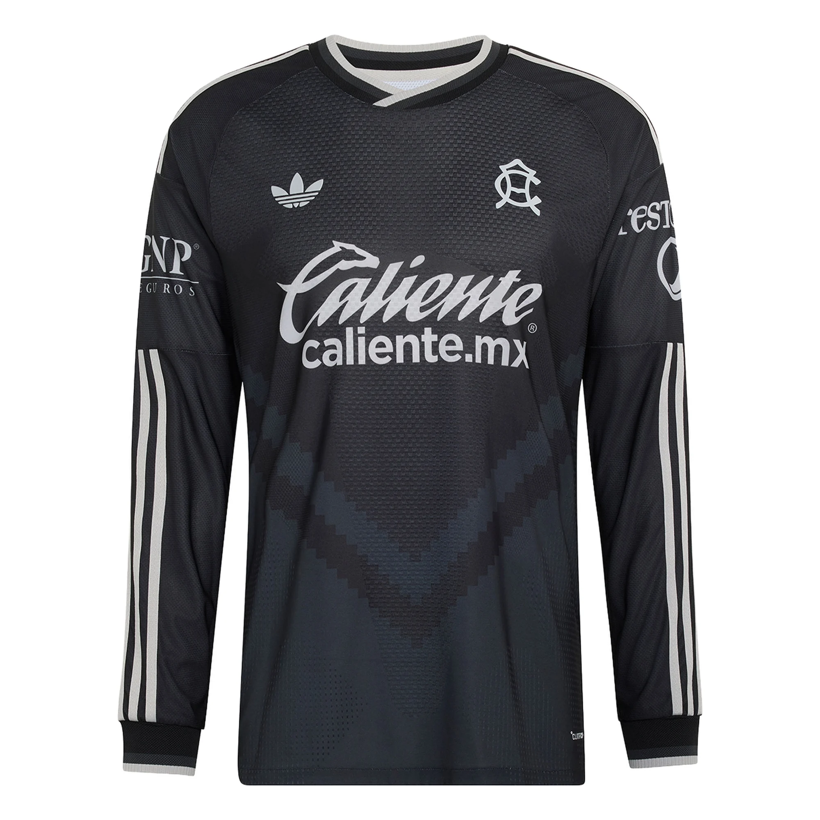 adidas Club America Authentic Long Sleeve Away Jersey 26/27 (Black/Carbon)