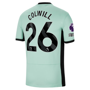 Nike Chelsea Colwill Third Jersey w/ EPL + No Room For Racism Patches 23/24 (Mint Foam/Black)