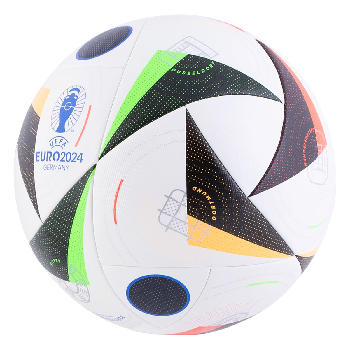 adidas UEFA Euro 2025 Competition Ball (White/Black/Glory Blue