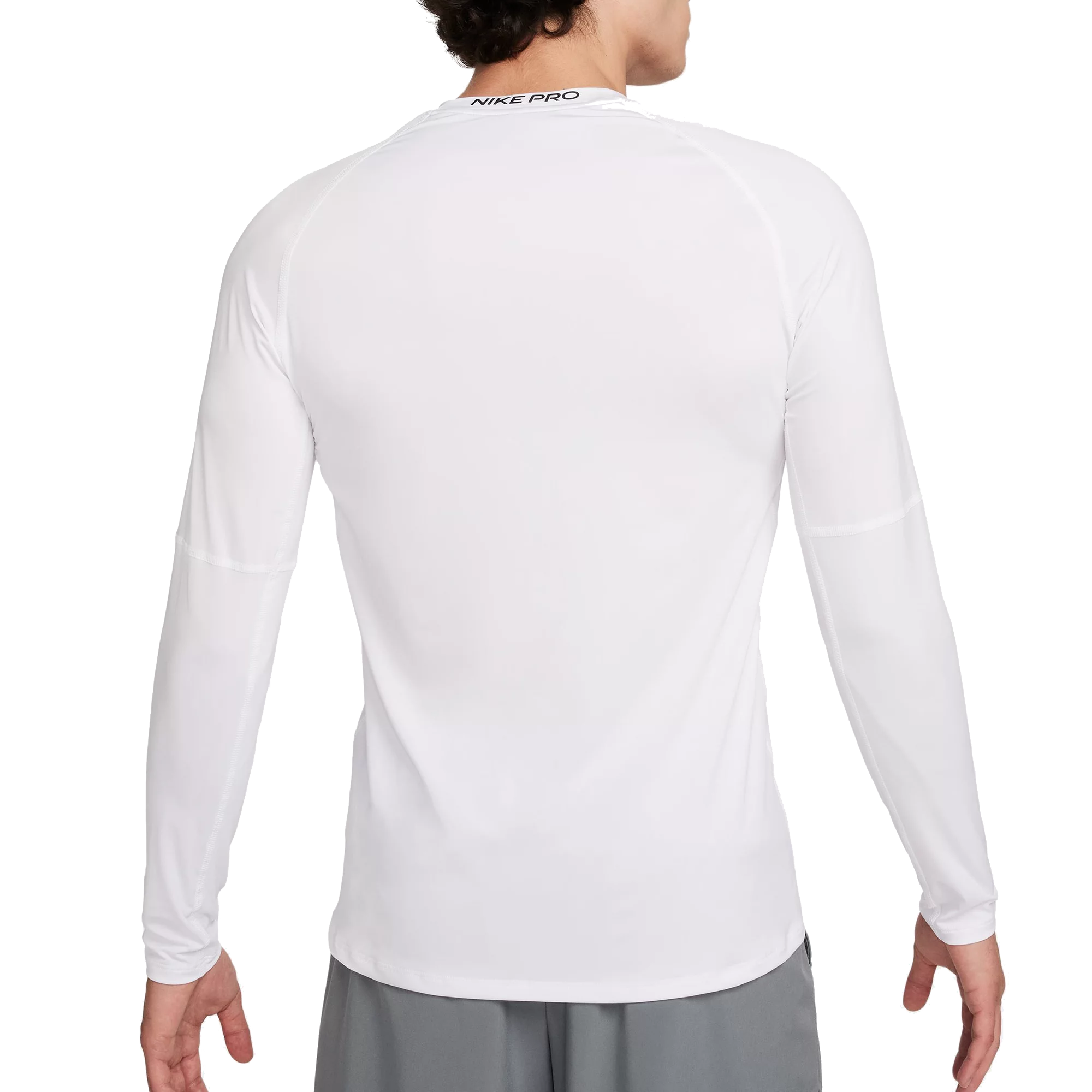 Nike Pro Dri Fit Slim Long Sleeve Fitness Top (White)