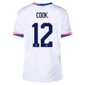 Nike Womens United States Alana Simone Cook Home Jersey 24/25 (White)